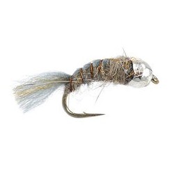 Furry Lt Grey BH Nymph 12