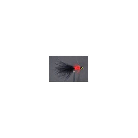Long Shank Black & Red Leadhead