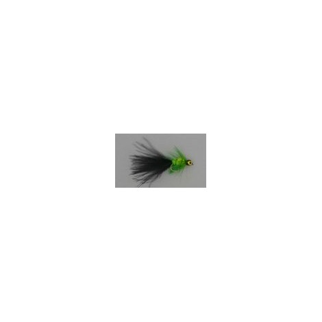 Short Shank Black & Green Leadhead